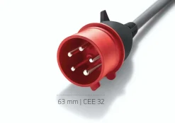 Adapterkabel CEE 32A (rot, 3-phasig) für Flexible Fast Charger 2.0