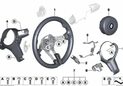 BMW Abdeckung Lenkrad hinten M2 F87 M3 F80 M4 F82 F83 5er F10 6er F06 F12 F13