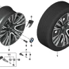 BMW Alufelge Aerodynamik 906 bicolor (midnight grey/hochglanzpoliert) E-9Jx20 ET24 X3 G45
