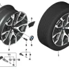 BMW Alufelge Aerodynamik 941 bicolor (midnight grey/hochglanzpoliert) E-8,5Jx19 ET26 X3 G45
