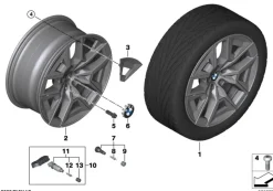 BMW Alufelge Aerodynamik 934 lightning grey 10Jx19 ET46 5er G61