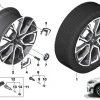 BMW Alufelge Aerodynamik 919M gunmetal grey/glanzgedreht 8Jx19 ET47 X1 F48 X2 F39