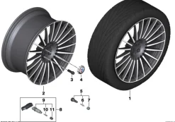BMW Alufelge Alpina CS16 geschmiedet 11Jx23 ET45 X7 G07