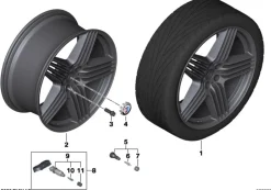 BMW Alufelge Alpina Dynamic D20 9,5Jx21 ET36 X7 G07