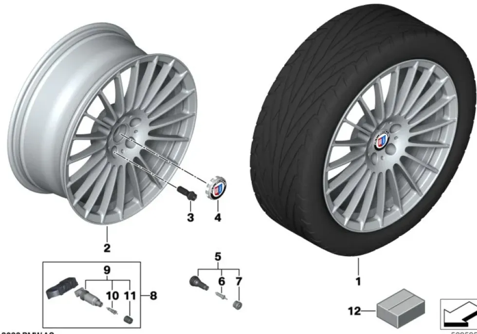 BMW Alufelge CS17 Alpina 10Jx20 ET44 8er G16