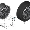 BMW Alufelge Doppelspeiche 1039M gunmetal grey 8,5Jx18 ET40 3er G20