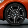 BMW Alufelge Doppelspeiche 766M schwarz matt/glanzgedreht 8JX19 ET57 2er F45/46