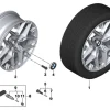 BMW Alufelge Doppelspeiche 1039 refined silver 7,5Jx18 ET25 3er G20