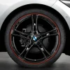 BMW Alufelge Doppelspeiche 361 19 Zoll schwarz mit rotem Felgenring