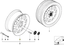 BMW Alufelge Ellipsoidstyling 46 geschmiedet 6,5Jx15 ET42 3er E46