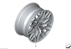 BMW Alufelge Individual LM-Rad Silber 9,5Jx20 ET20 4er G82 LCI
