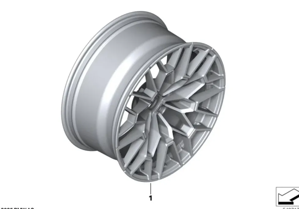 BMW Alufelge Individual LM-Rad Silber 9,5Jx20 ET20 4er G82 LCI