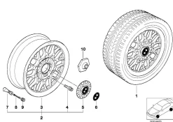 BMW Alufelge Kreuzspeiche 29 7Jx15 ET20 5er E39