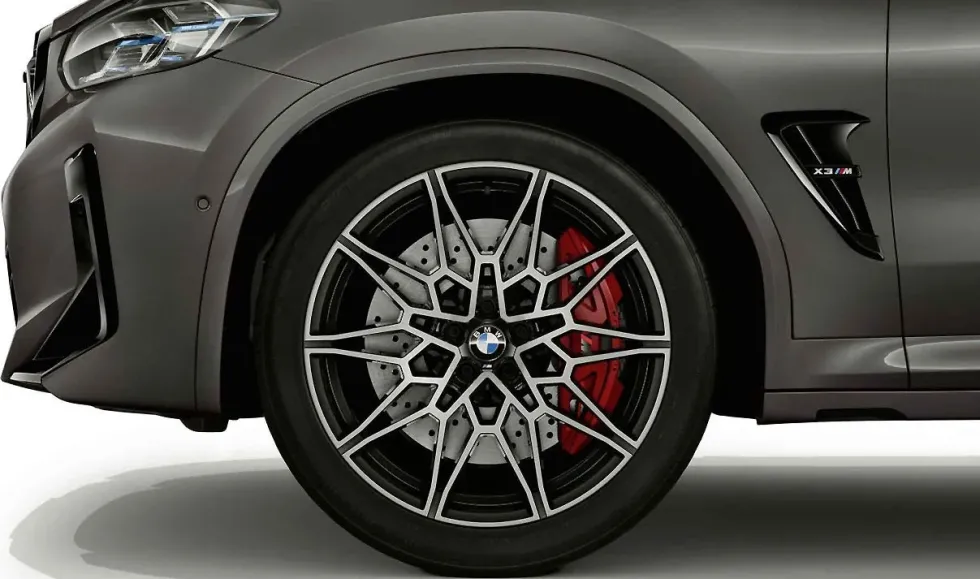 BMW Alufelge M Doppelspeiche 892 bicolor (jet black uni / glanzgedreht) 9,5J x 21 ET 31 Vorderachse X3M F97 X4M F98