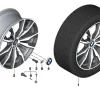 BMW Alufelge M Doppelspeiche 680 ferricgrey 8,5Jx20 ET38 X3 F25 X4 F26