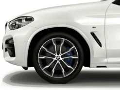 BMW Alufelge M Doppelspeiche 699 bicolor (orbitgrey / glanzgedreht) 8J x 20 ET 27 Vorderachse X3 G01 X4 G02