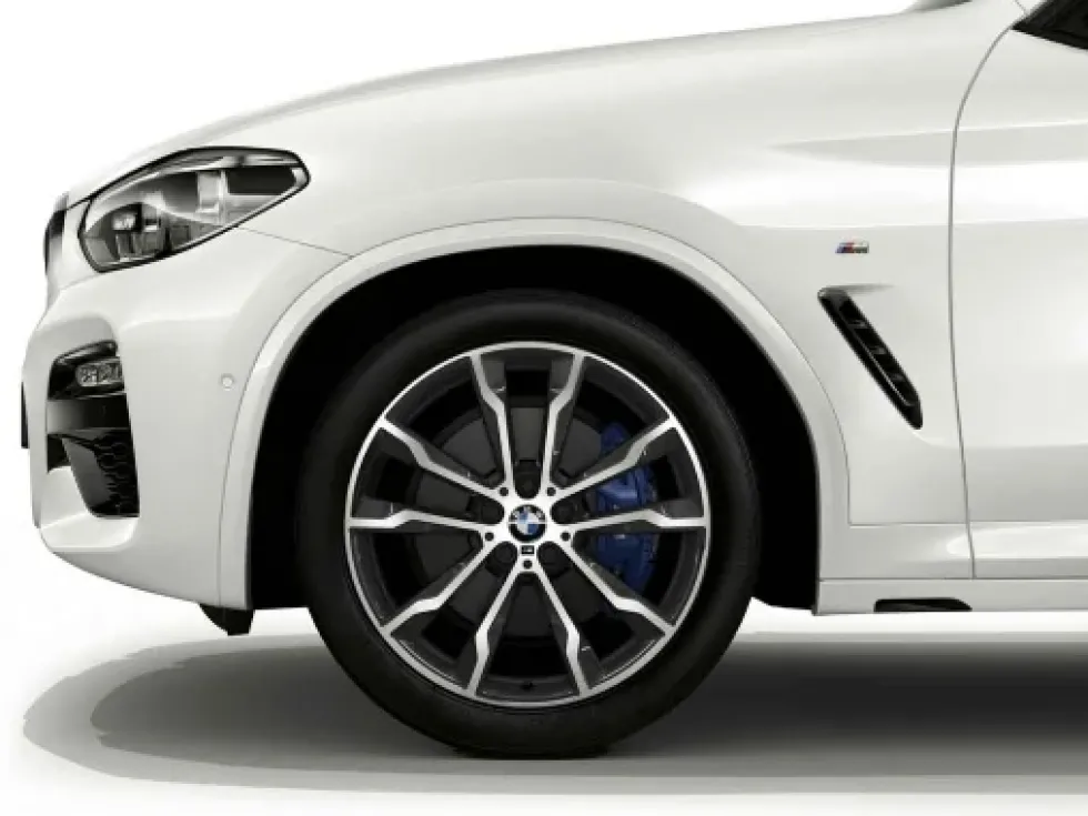 BMW Alufelge M Doppelspeiche 699 bicolor (orbitgrey / glanzgedreht) 8J x 20 ET 27 Vorderachse X3 G01 X4 G02