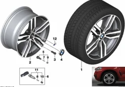 BMW Alufelge M Doppelspeiche 623 ferricgrey 9Jx19 ET18 X6 F16