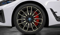 BMW Alufelge M Performance Doppelspeiche 868 bicolor (jet black uni / night gold) 9J x 20 ET 42 Hinterachse 4er i4 G26