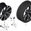 BMW Alufelge M V-Speiche 772 bicolor (schwarz matt/hochglanzpoliert) 9Jx19 ET32 Z4 G29