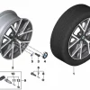 BMW Alufelge M Y-Speiche 553 bicolor (refined silver/hochglanzpoliert) 8Jx18 ET54 1er F40 2er F44