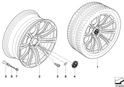 BMW Alufelgen M Doppelspeiche 220 geschmiedet 8,5Jx19 ET29 3er E90/E92/E93