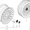 BMW Alufelge Radialspeiche 61 7,5Jx16 ET20 7er E38