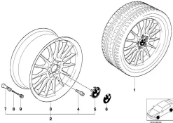 BMW Alufelge Radial-Styling"Brilliantline" 8Jx17 ET20 5er E39