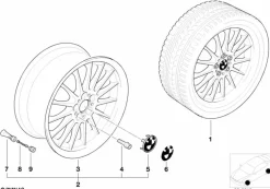 BMW Alufelge Radial-Styling (Styl.32) 7Jx15 ET20 5er E34