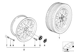 BMW Alufelge Speichen-Styling (Styl.14) 7Jx15 ET20 5er E34 7er E32
