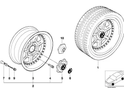 BMW Alufelge Speichen-Verbundrad (Styl.19) 2-teilig 9Jx17 ET26 5er E39