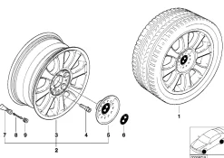 BMW Alufelge Sternspeiche 64 7Jx16 ET46 3er E36/E46 Z3 E36