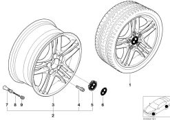 BMW Alufelge Sternspeiche 89 8Jx17 ET20 5er E39