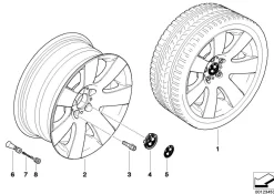 BMW Alufelge Sternspeiche 123 8Jx18 ET43 5er E60/E61