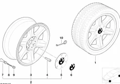 BMW Alufelge Sternspeichen-Styling (Styl.10) 7Jx15 ET20 5er E34