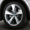 BMW Alufelge Sternspeiche 259 silber 11Jx20 ET37 X6 E71/E72 Hinterachse