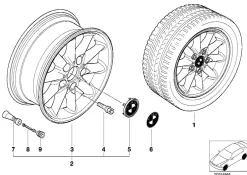BMW Alufelge Streamline-Styling (Styl.41) 7Jx15 ET47 3er E36/E46 Z3 E36