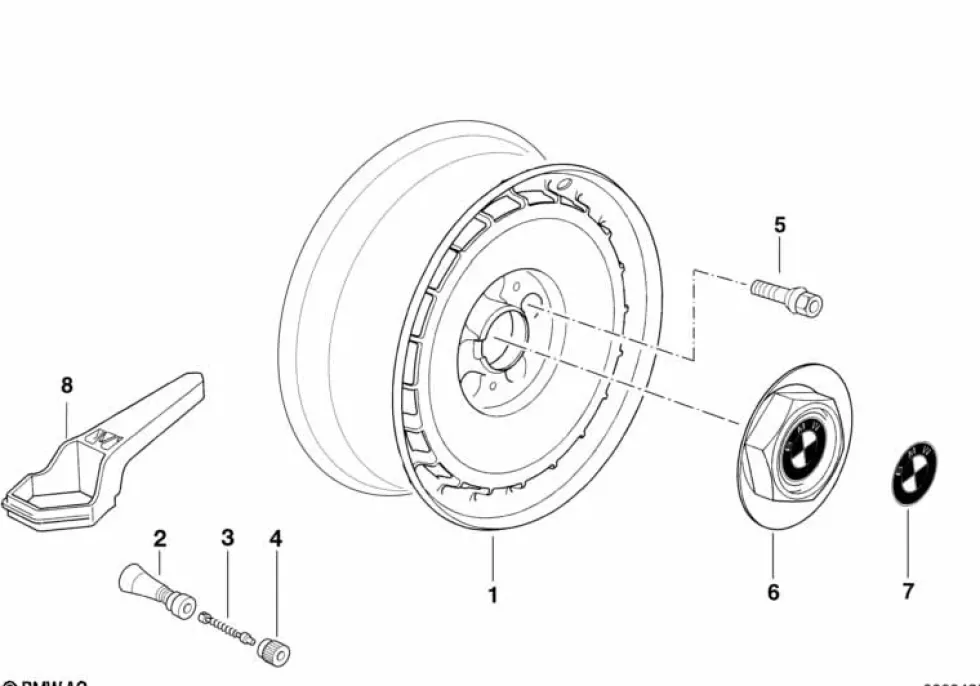 BMW Alufelge Styl.3 geschmiedet 7Jx15 ET20 5er E34 7er E32