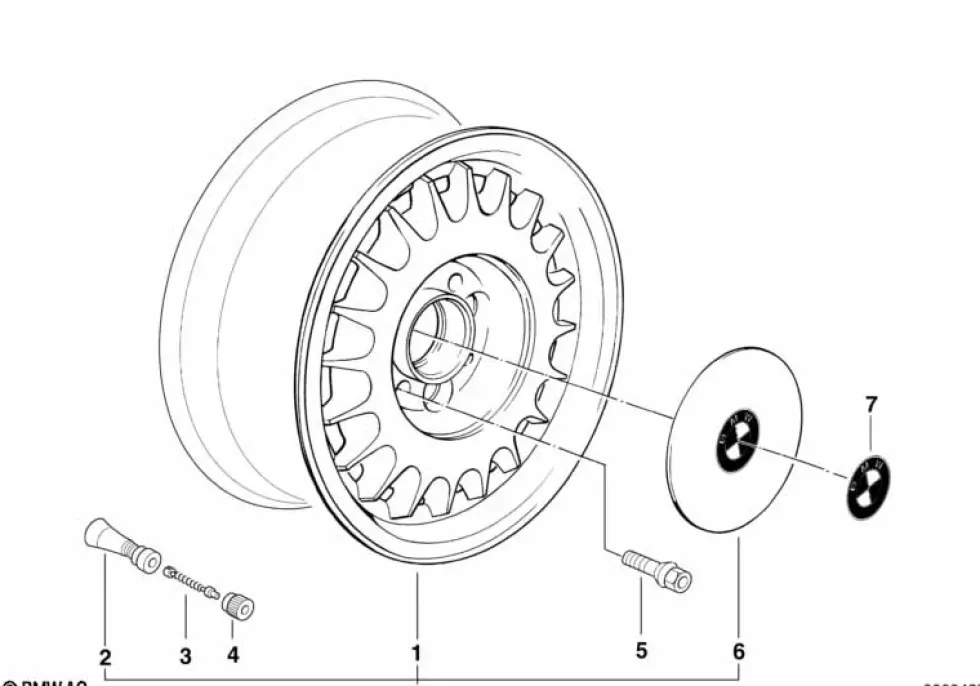 BMW Alufelge Styling (Styl.2) 7Jx15 ET20 5er E34 6er E24 7er E32