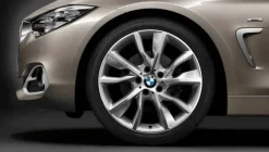 BMW Alufelge Turbinenstyling 402 silber/glanzgedreht 8,5Jx19 ET47 3er F30/F31 4er F32/F33/F36