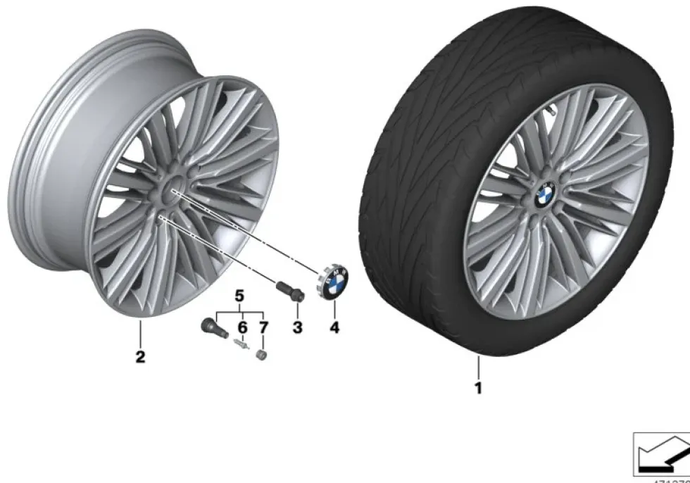 BMW Alufelge Vielspeiche 616 8,5Jx20 ET33 6er F06/F12/F13