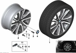 BMW Alufelge V-Speiche 595 ferricgrey 9Jx19 ET18 X6 F16