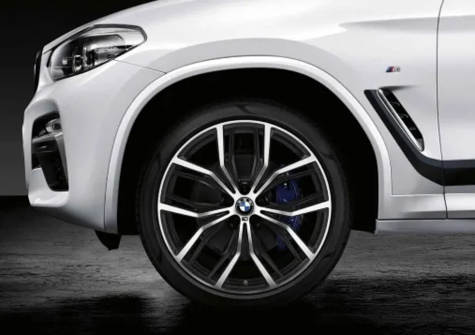 BMW Alufelge V-Speiche 759i bicolor (orbitgrey / glanzgedreht) 20 Zoll Vorderachse