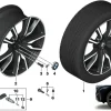 BMW Alufelge V-Speiche 755M jet black uni/glanzgedreht 10,5Jx22 ET43 X7 G07