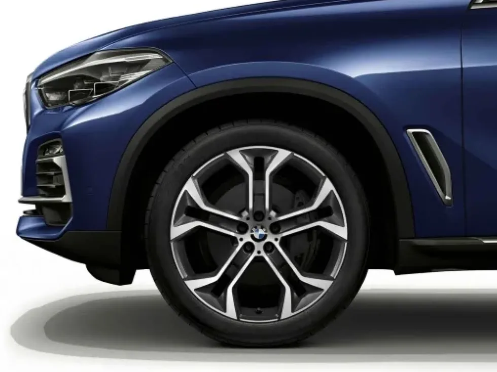 BMW Alufelge Y-Speiche 744 bicolor (orbitgrey / glanzgedreht) 10,5J x 21 ET 43 Hinterachse