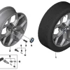 BMW Alufelge Y-Speiche 693 ferricgrey/glanzgedreht 7,5Jx19 ET:32 X3 G01 X4 G02