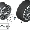 BMW Alufelge Y-Speiche 788M 9Jx19 ET29 jet black uni/glanzgedreht 2er F87 M2