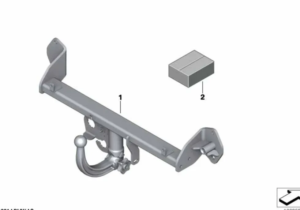 BMW Anhängerkupplung mit abnehmb. Kugel 1er F20 F21 2er F22 F23
