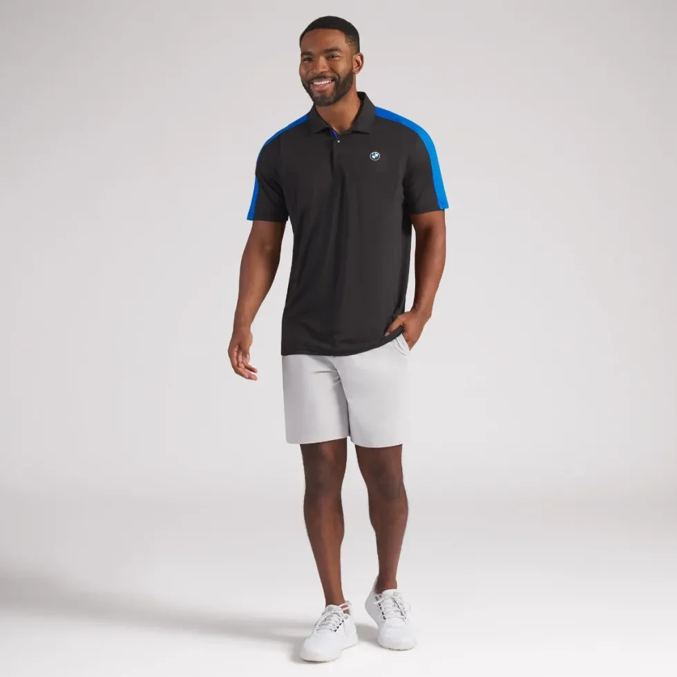 BMW Blocked Poloshirt Herren schwarz-blau