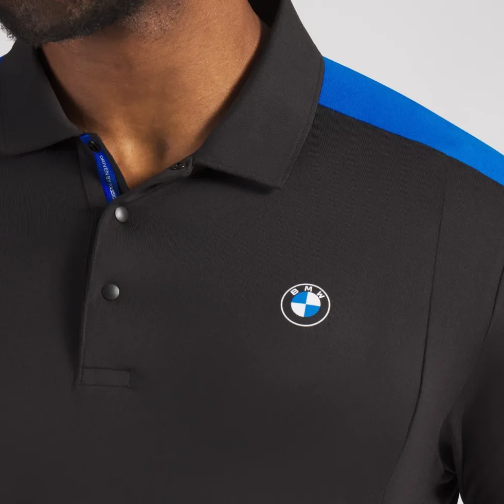 BMW Blocked Poloshirt Herren schwarz-blau